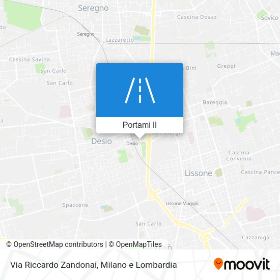 Mappa Via Riccardo Zandonai