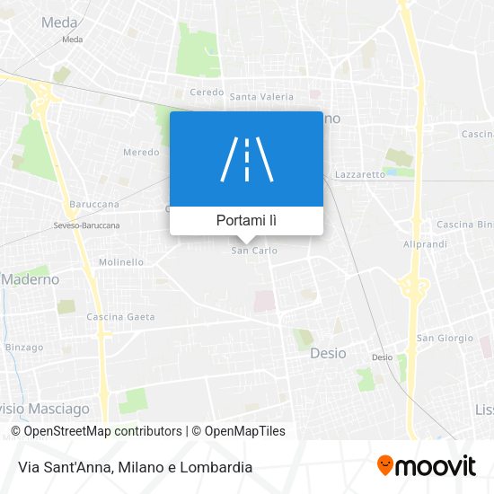 Mappa Via Sant'Anna