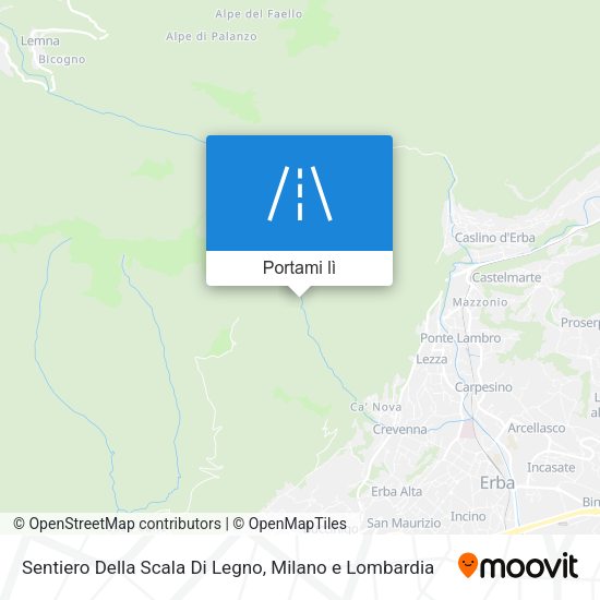 Mappa Sentiero Della Scala Di Legno