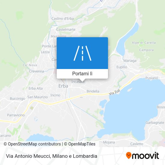 Mappa Via Antonio Meucci