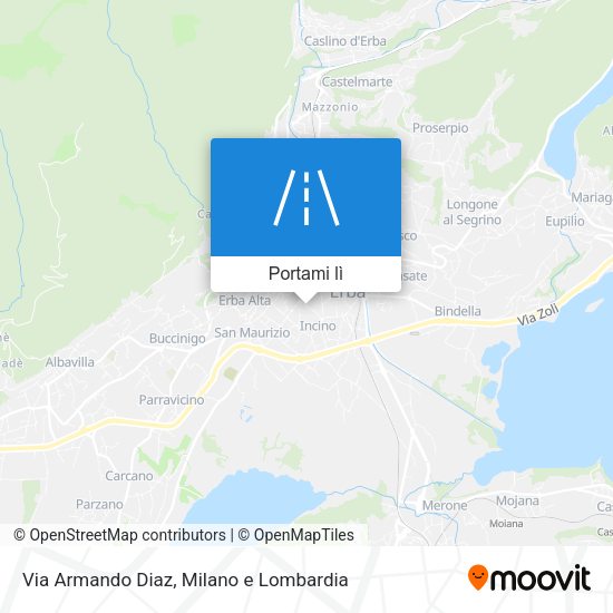 Mappa Via Armando Diaz