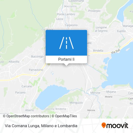 Mappa Via Comana Lunga