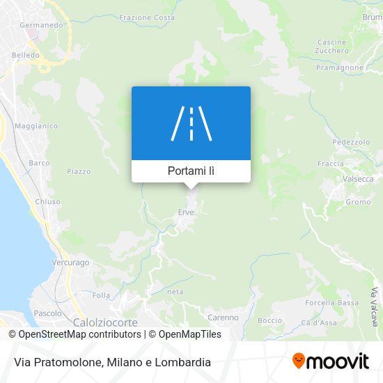 Mappa Via Pratomolone