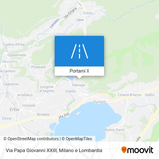 Mappa Via Papa Giovanni XXIII