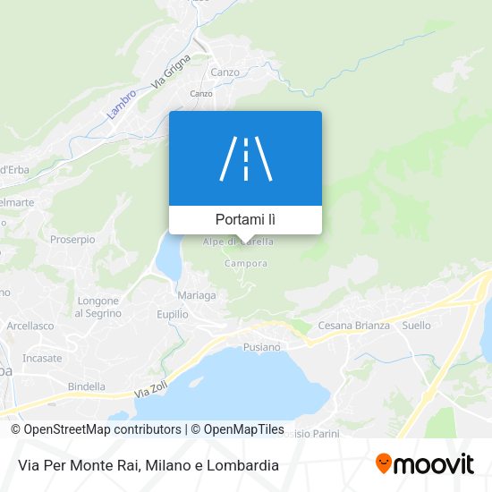 Mappa Via Per Monte Rai