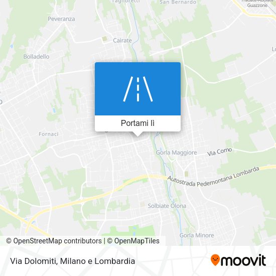 Mappa Via Dolomiti
