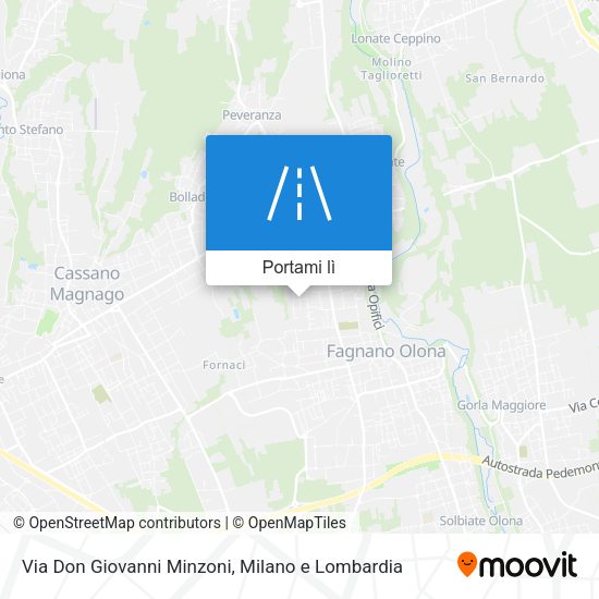 Mappa Via Don Giovanni Minzoni