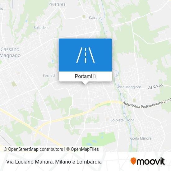 Mappa Via Luciano Manara
