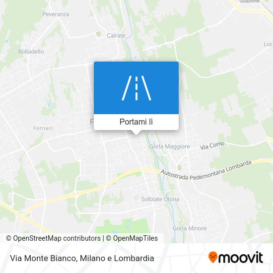 Mappa Via Monte Bianco