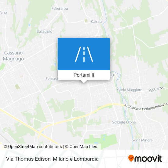 Mappa Via Thomas Edison