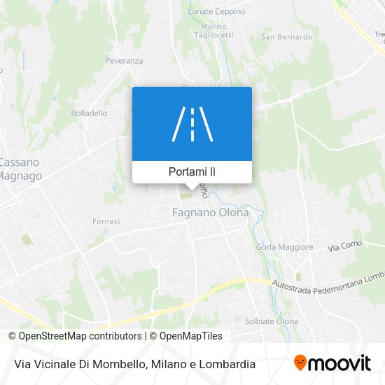 Mappa Via Vicinale Di Mombello