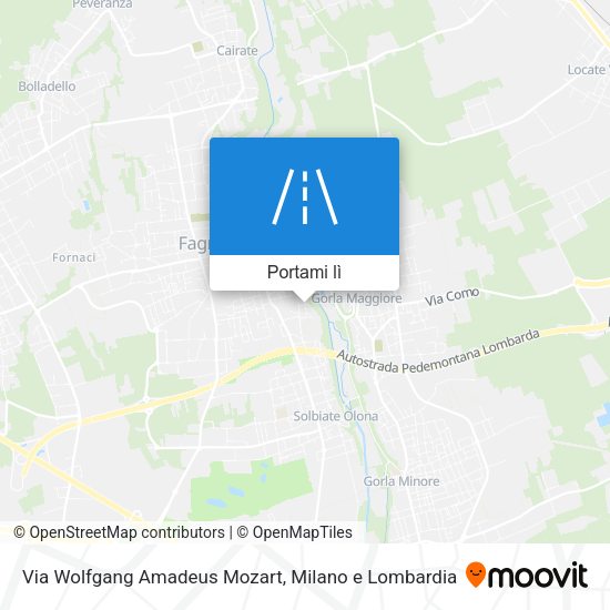 Mappa Via Wolfgang Amadeus Mozart