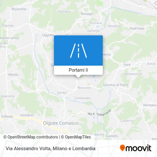 Mappa Via Alessandro Volta
