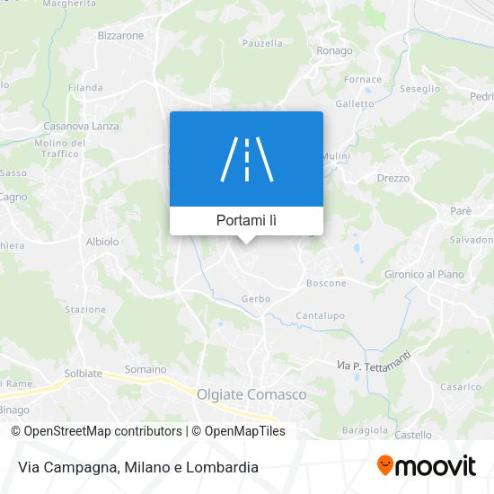 Mappa Via Campagna