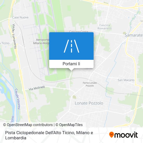 Mappa Pista Ciclopedonale Dell'Alto Ticino