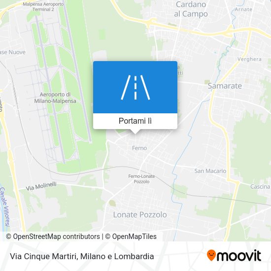 Mappa Via Cinque Martiri