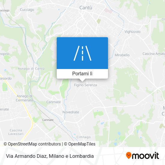 Mappa Via Armando Diaz