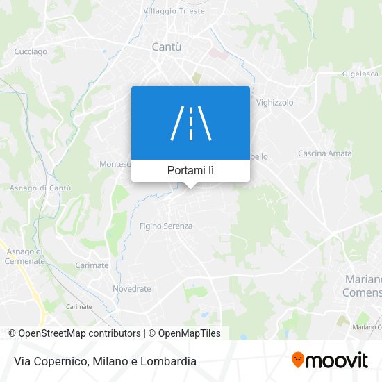 Mappa Via Copernico