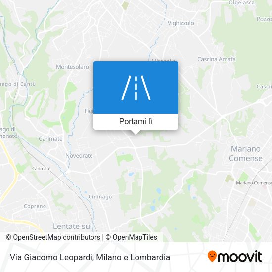 Mappa Via Giacomo Leopardi
