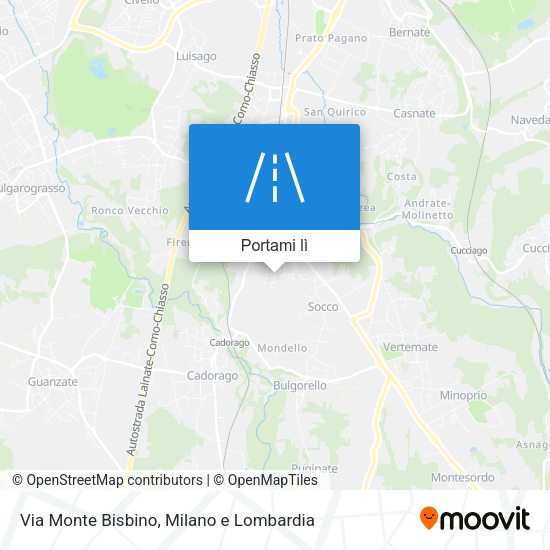 Mappa Via Monte Bisbino