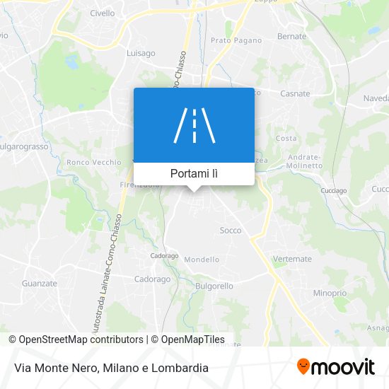 Mappa Via Monte Nero