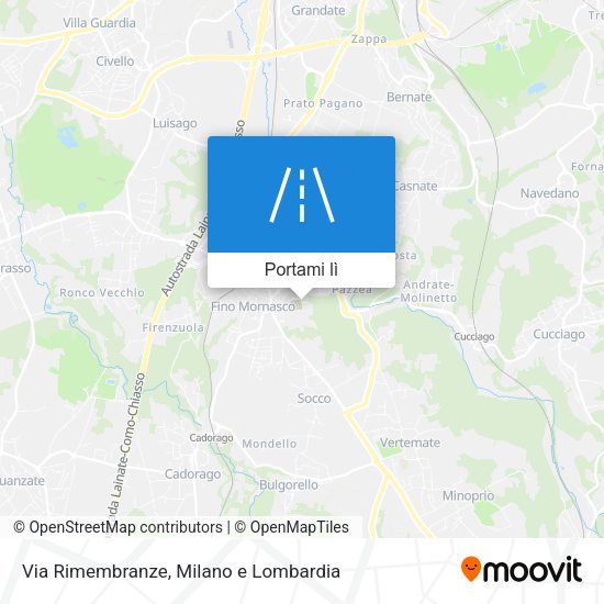 Mappa Via Rimembranze