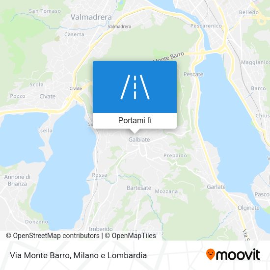 Mappa Via Monte Barro