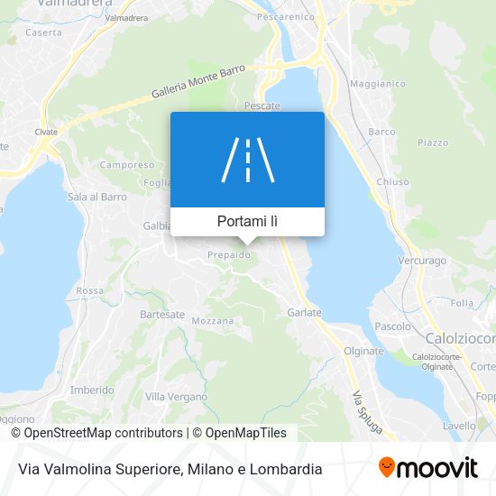 Mappa Via Valmolina Superiore