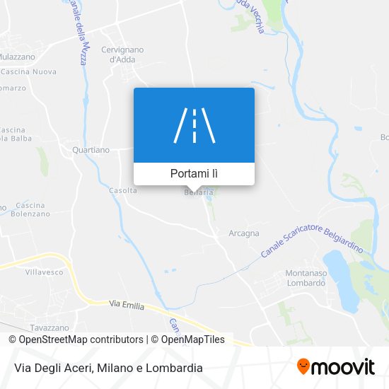 Mappa Via Degli Aceri