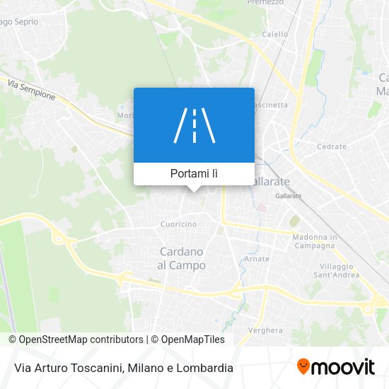 Mappa Via Arturo Toscanini