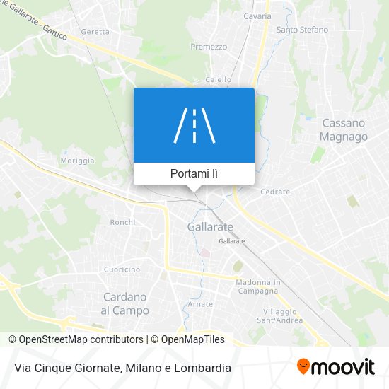 Mappa Via Cinque Giornate