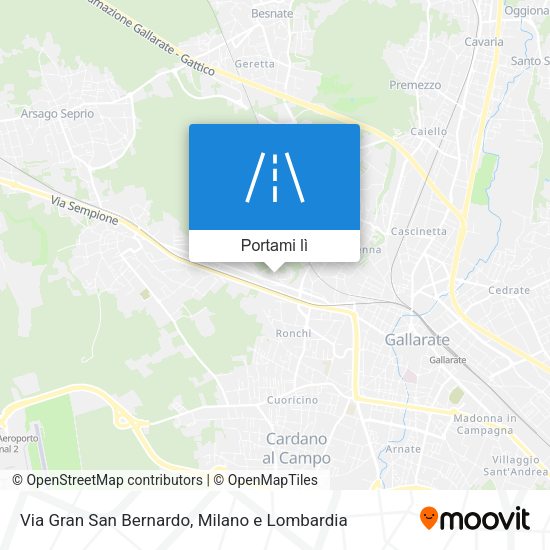 Mappa Via Gran San Bernardo