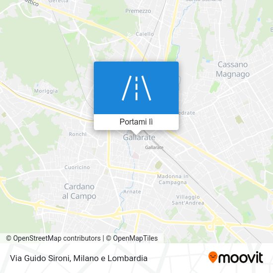 Mappa Via Guido Sironi
