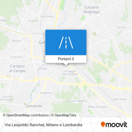 Mappa Via Leopoldo Ranchet