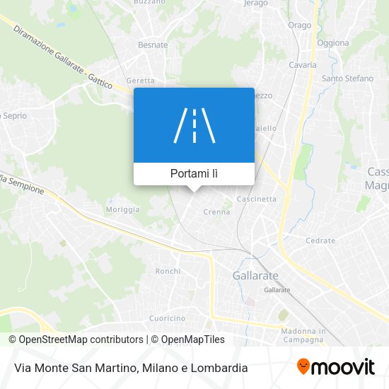 Mappa Via Monte San Martino