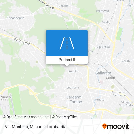 Mappa Via Montello