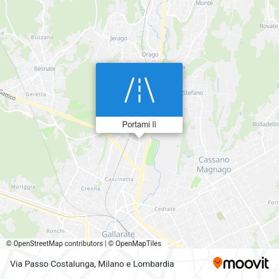 Mappa Via Passo Costalunga
