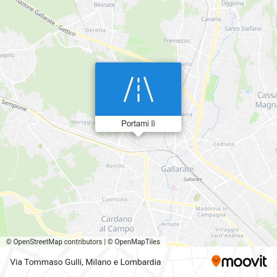 Mappa Via Tommaso Gulli