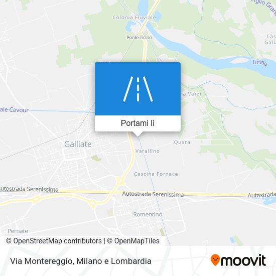 Mappa Via Montereggio