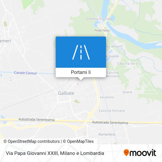 Mappa Via Papa Giovanni XXIII