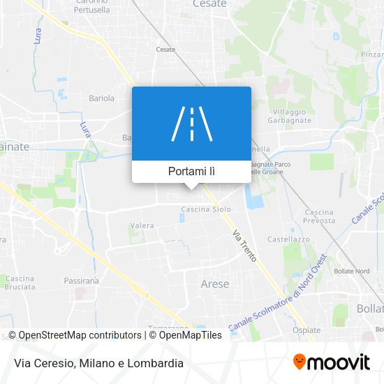 Mappa Via Ceresio