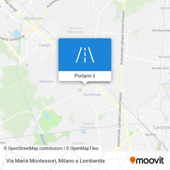 Mappa Via Maria Montessori