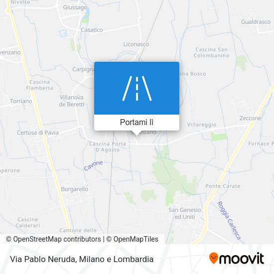Mappa Via Pablo Neruda