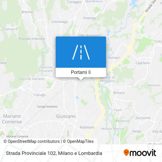 Mappa Strada Provinciale 102