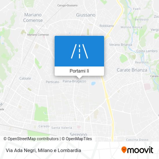 Mappa Via Ada Negri