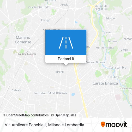 Mappa Via Amilcare Ponchielli
