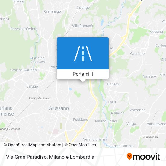 Mappa Via Gran Paradiso