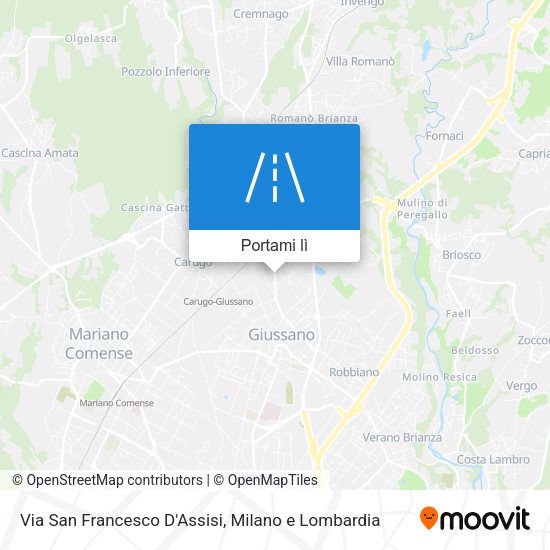 Mappa Via San Francesco D'Assisi