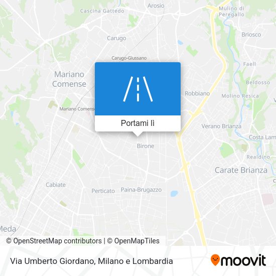 Mappa Via Umberto Giordano