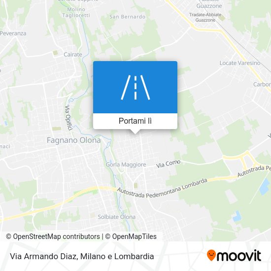 Mappa Via Armando Diaz